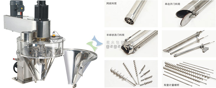 自動單頭粉劑定量罐裝機配件圖